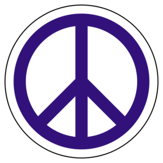 Peace Sign Sticker (Purple)